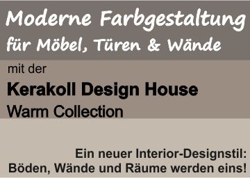 Kerakoll Design House Warm Collection Banner klein | Hartmann Holzmarkt Frankfurt Rhein-Main